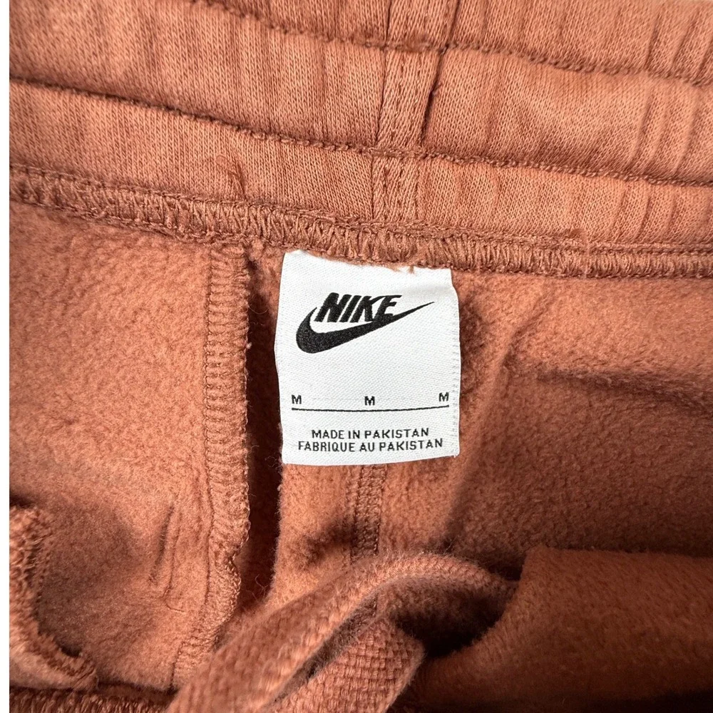 Nike Sports Club Fleece Joggers Mens Medium Rust Terracotta Orange Sweatpants